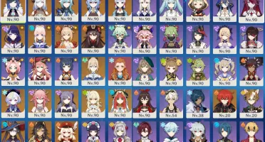 Genshin Impact AR60 51 Personagens (19T5) + Honkai Impact 3
