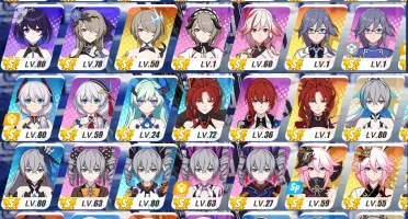 Genshin Impact AR60 51 Personagens (19T5) + Honkai Impact 3