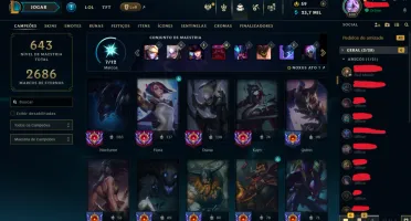 Conta de League of Legends à venda – Nível 698 - 274 Skins