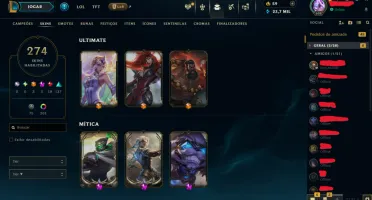 Conta de League of Legends à venda – Nível 698 - 274 Skins