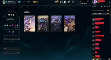 Conta de League of Legends à venda – Nível 698 - 274 Skins