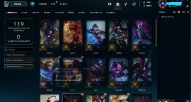 Conta League of Legends Nível 45 com 33 campeões e skins