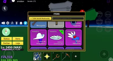 Vendo Conta De Blox Fruit Lv Max + Foice Sagrada E God Human