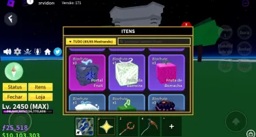 Vendo Conta De Blox Fruit Lv Max + Foice Sagrada E God Human