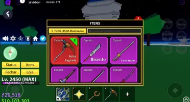 Vendo Conta De Blox Fruit Lv Max + Foice Sagrada E God Human