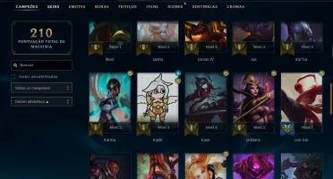 Conta Platina 4 - 63 champs - 36 skins