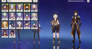 GENSHIN IMPACT CONTA COM GANYU, ZHONG e MONA 5⭐AR5