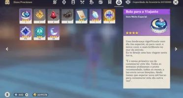 GENSHIN IMPACT CONTA COM GANYU, ZHONG e MONA 5⭐AR5