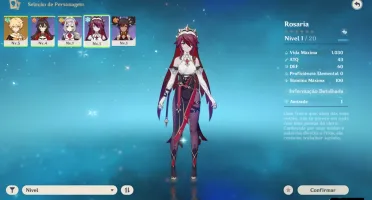 CONTA GENSHIN COM ROSARIA C1 + XINYAN