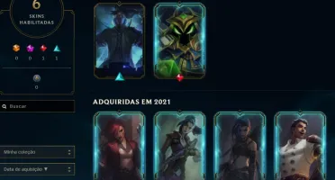 CONTA SMURF LOL 🌟 DIAMANTE 4 🌟 6 SKINS 🌟 45 CAMPEOES