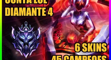 CONTA SMURF LOL 🌟 DIAMANTE 4 🌟 6 SKINS 🌟 45 CAMPEOES