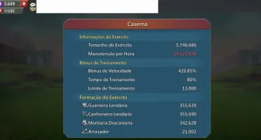 Conta Lords Mobile T4 531m poder 6m de Tropas (Migra 1090)