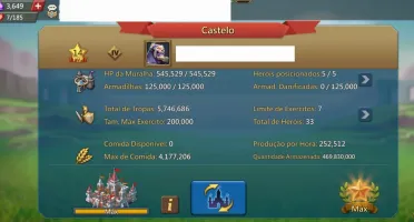 Conta Lords Mobile T4 531m poder 6m de Tropas (Migra 1090)