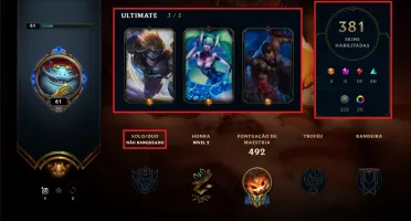 [10% OFF] CONTA LOL | Unranked| (381 Skins)