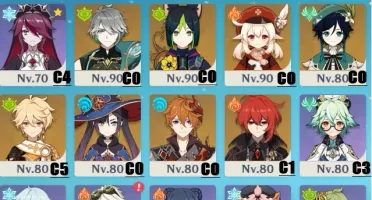 Conta Genshin Vários Personagens 5* AR 57
