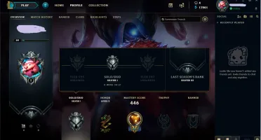 CONTA LEAGUE OF LEGENDS - PRATA 1 - 420 SKINS