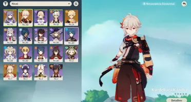 Genshin AR38 Kazuha + Yoimiya + Cortadora da Neblina