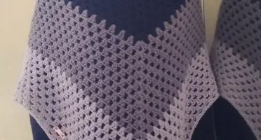 Poncho de crochê