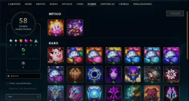 Unranked com 20 Champs e 10 Skins