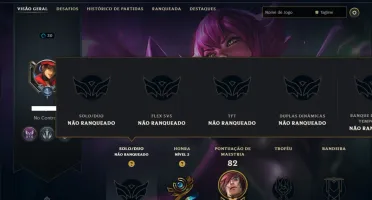 Unranked com 20 Champs e 10 Skins