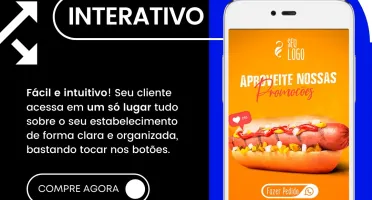 Cartão de visita Interativo com botões clicáveis e QR CODE
