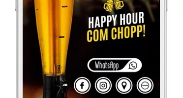 Cartão de visita Interativo com botões clicáveis e QR CODE