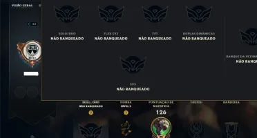 Unranked com 35 Champs e 10 Skins