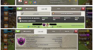 CLÃ NÍVEL 13 CLAN ÓTIMO HISTÓRICO GUERRAS COM BANNER 300v