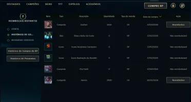 Unranked com 50 Champs e 13 Skins