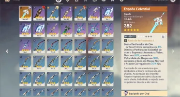 AR33 Tartaglia/Diluc/Qiqi Muitos Recursos guardados ACC TOP!
