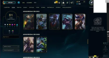 Conta 2014 com 80 champs e 41 skins
