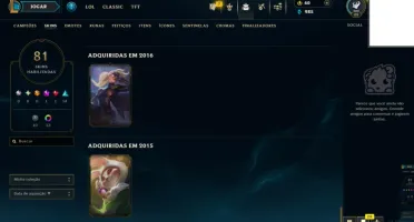 Conta 2014 com 80 champs e 41 skins