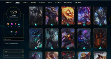 Ferro 2 com 105 Champs e 129 Skins ( JG / TOP )