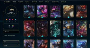 Ferro 2 com 105 Champs e 129 Skins ( JG / TOP )