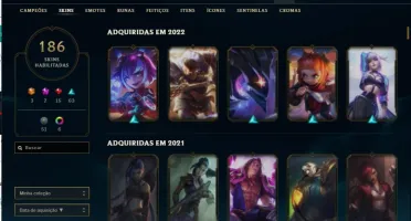 Conta Lol lvl 296
