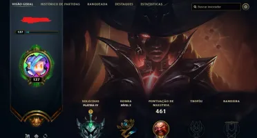 CONTA PLATINA IV - ÓTIMO MMR - R$3.000,00 EM SKINS
