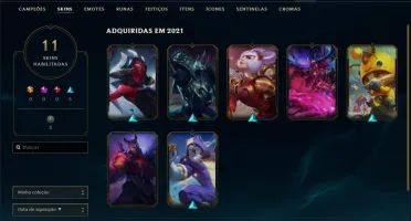 Conta prata 1 com 37 champs e 11 skins