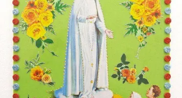 Quadrinho de Azulejo "N. S. de Fátima"