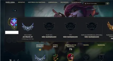 Conta prata 4 com 40 Champs e 24 Skins + 5 Fragmentos