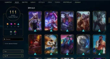 DADOS DE CRIAÇÃO COM 111 SKINS E YASUO EDIÇÃO PRESTIGIO