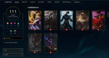 DADOS DE CRIAÇÃO COM 111 SKINS E YASUO EDIÇÃO PRESTIGIO