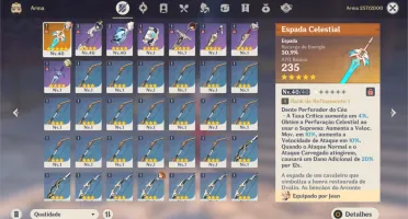 CONTA COM 4 PERSONAGENS 5* E 1 ARMA 5*