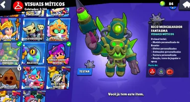 Conta brawl stars 2 lendários, kenji mangá, Nita Dustin, e a