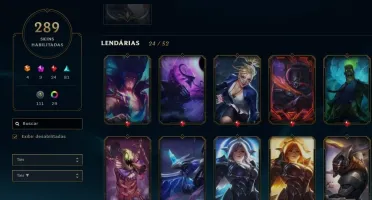 Conta League of Legends, servidor EUA, 280+ skins