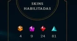 Conta League of Legends, servidor EUA, 280+ skins