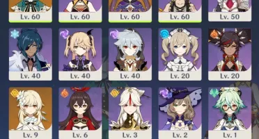 VENTI + MONA + VÁRIOS CHARS COM CONSTELAÇÃO + 5,2K PRIMOGEM