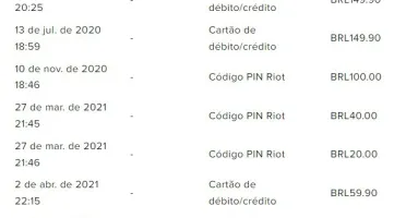 conta com mt skin 660 reais gastos chaveiros de imortal