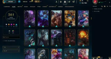 Conta Lol 100% Segura | Full Acesso | 361 Skins | Todos Camp