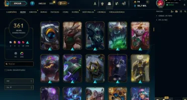Conta Lol 100% Segura | Full Acesso | 361 Skins | Todos Camp