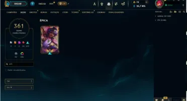 Conta Lol 100% Segura | Full Acesso | 361 Skins | Todos Camp